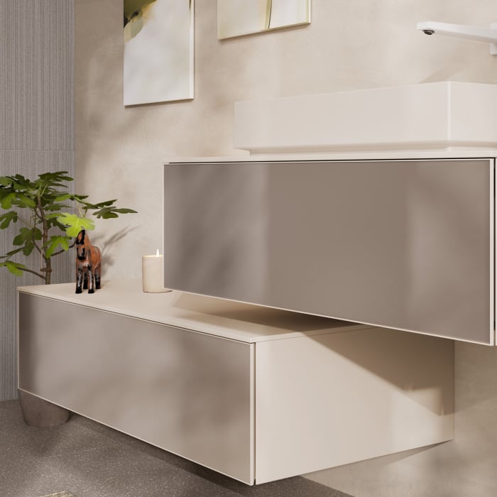 hansgrohe Xevolos E Sideboard 118 x 28,5 cm mit 1 Schubkasten und Abdeckplatte
