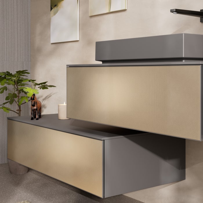 hansgrohe Xevolos E Sideboard 118 x 28,5 cm mit 1 Schubkasten und Abdeckplatte