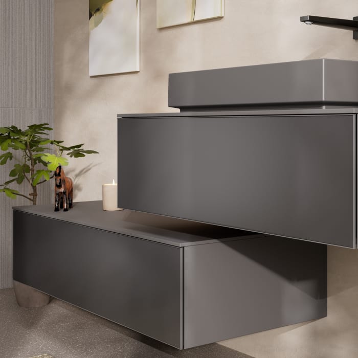 hansgrohe Xevolos E Sideboard 118 x 28,5 cm mit 1 Schubkasten und Abdeckplatte