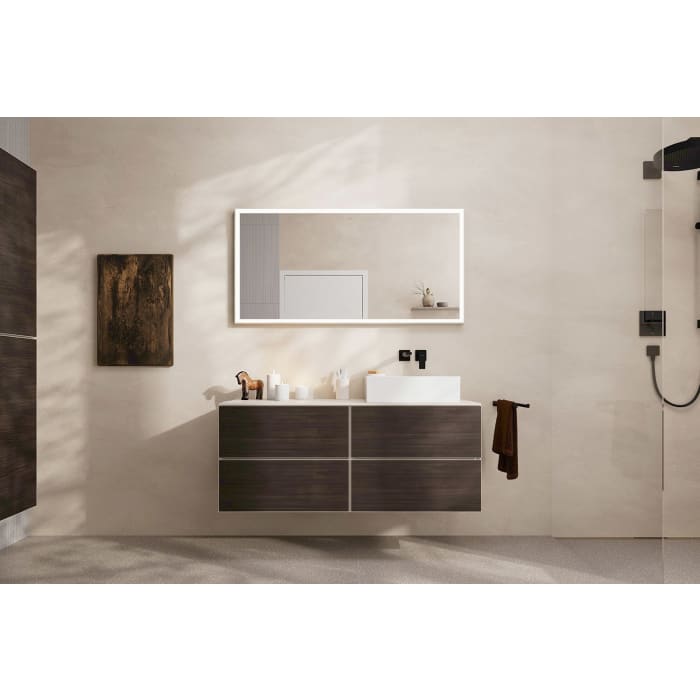 hansgrohe Xevolos E Waschtischunterschrank 137 x 55 cm mit 4 Schubkästen für Konsolen und Aufsatzwaschtisch rechts