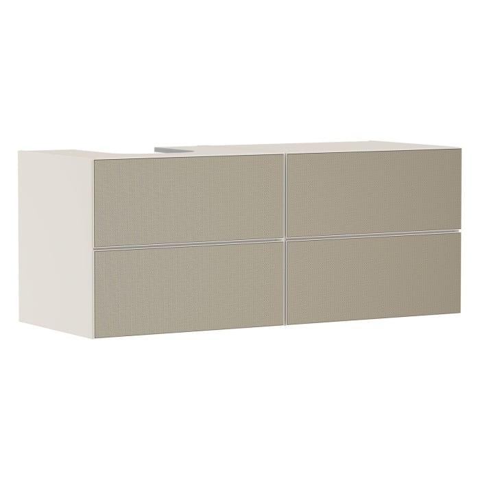 hansgrohe Xevolos E Waschtischunterschrank 137 x 55 cm mit 4 Schubkästen für Konsolen und Aufsatzwaschtisch links