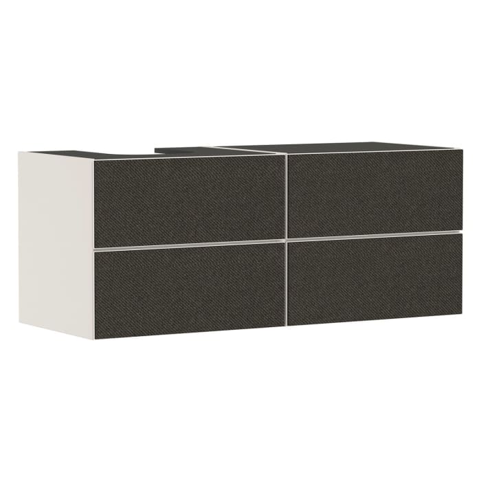 hansgrohe Xevolos E Waschtischunterschrank 137 x 55,5 cm mit 4 Schubkästen für Konsole und Aufsatzwaschtisch links