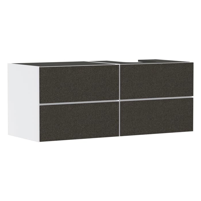 hansgrohe Xevolos E Waschtischunterschrank 137 x 55,5 cm mit 4 Schubkästen für Konsole und Aufsatzwaschtisch rechts