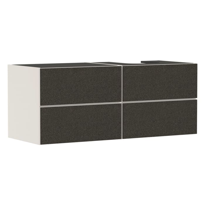 hansgrohe Xevolos E Waschtischunterschrank 137 x 55,5 cm mit 4 Schubkästen für Konsole und Aufsatzwaschtisch rechts