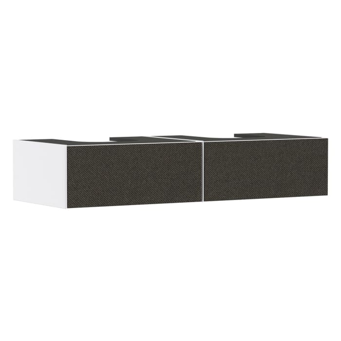 hansgrohe Xevolos E Waschtischunterschrank 137 x 27,5 cm mit 2 Schubkästen für Konsole und 2 Aufsatzwaschtische