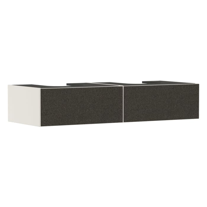 hansgrohe Xevolos E Waschtischunterschrank 137 x 27,5 cm mit 2 Schubkästen für Konsole und 2 Aufsatzwaschtische