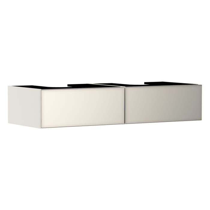 hansgrohe Xevolos E Waschtischunterschrank 137 x 27,5 cm mit 2 Schubkästen für Konsole und 2 Aufsatzwaschtische