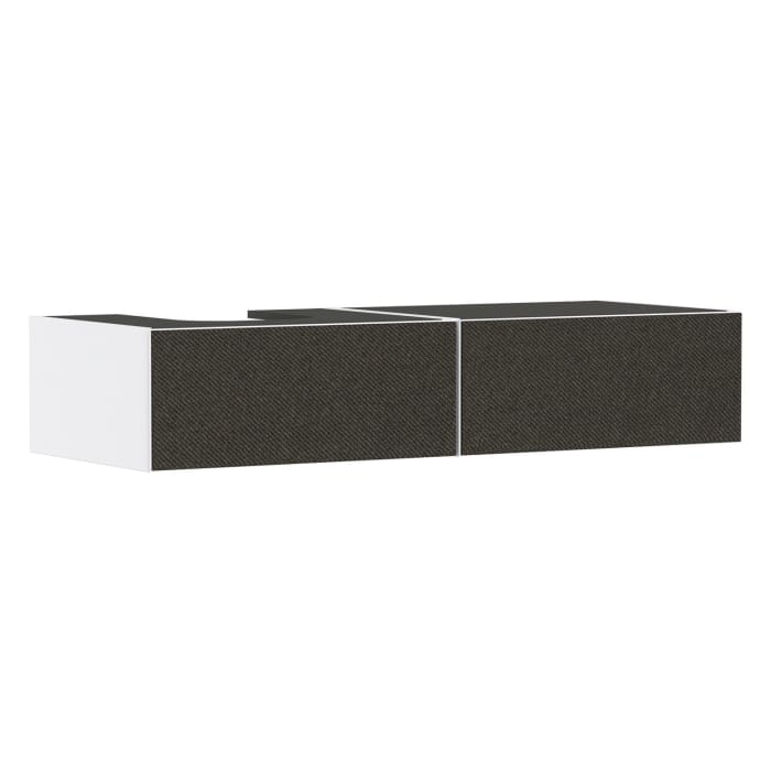 hansgrohe Xevolos E Waschtischunterschrank 137 x 27,5 cm mit 2 Schubkästen für Konsole und Aufsatzwaschtisch links