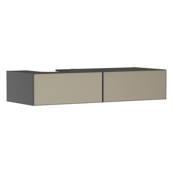 hansgrohe Xevolos E Waschtischunterschrank 137 x 27,5 cm mit 2 Schubkästen für Konsole und Aufsatzwaschtisch links
