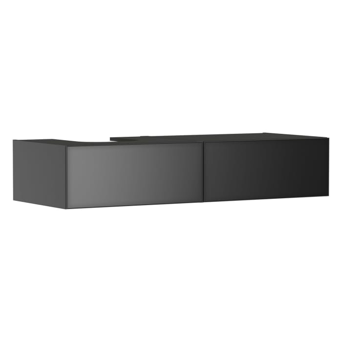 hansgrohe Xevolos E Waschtischunterschrank 137 x 27,5 cm mit 2 Schubkästen für Konsole und Aufsatzwaschtisch links