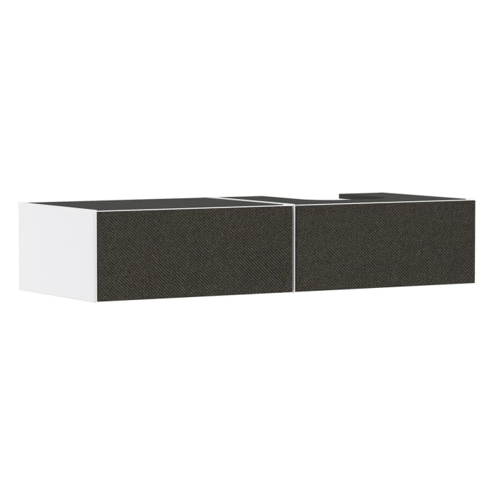 hansgrohe Xevolos E Waschtischunterschrank 137 x 27,5 cm mit 2 Schubkästen für Konsole und Aufsatzwaschtisch rechts