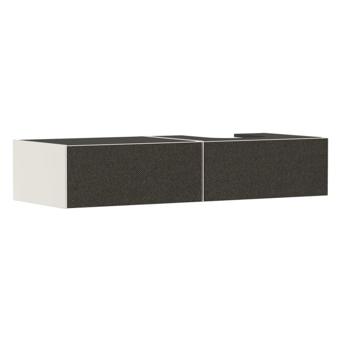 hansgrohe Xevolos E Waschtischunterschrank 137 x 27,5 cm mit 2 Schubkästen für Konsole und Aufsatzwaschtisch rechts