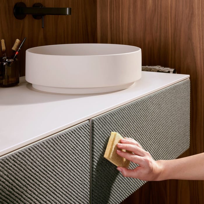 hansgrohe Xevolos E Waschtischunterschrank 137 x 27,5 cm mit 2 Schubkästen für Konsole und 2 Aufsatzwaschtische