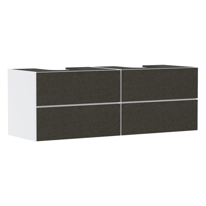 hansgrohe Xevolos E Waschtischunterschrank 157 x 55,5 cm mit 4 Schubkästen für Konsole und 2 Aufsatzwaschtische