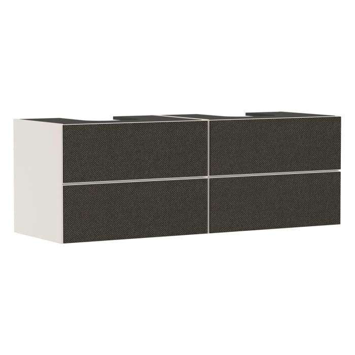 hansgrohe Xevolos E Waschtischunterschrank 157 x 55,5 cm mit 4 Schubkästen für Konsole und 2 Aufsatzwaschtische