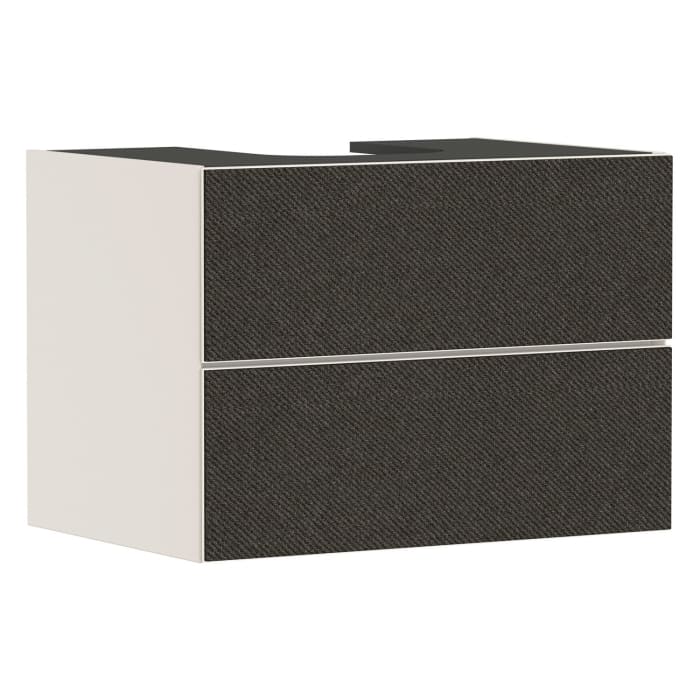 hansgrohe Xevolos E Waschtischunterschrank 78 x 55,5 cm mit 2 Schubkästen für Konsole mit Ausschnitt mittig für Aufsatzwaschtisch