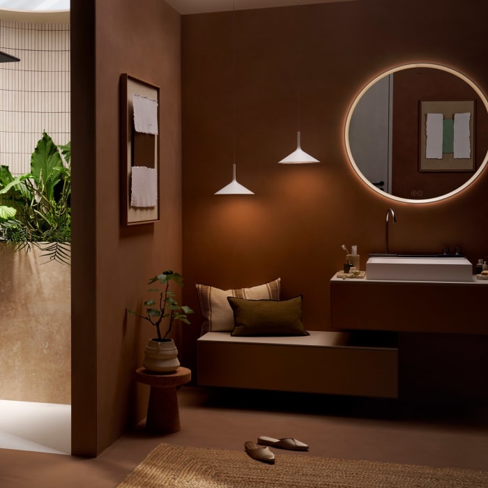 hansgrohe Xevolos E Waschtischunterschrank 78 x 28,5 cm mit 1 Schubkasten für Konsole mit Ausschnitt mittig für Aufsatzwaschtisch