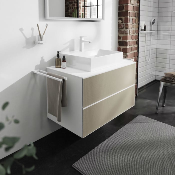 hansgrohe Xevolos E Waschtischunterschrank 98 x 55 cm mit 2 Schubkästen für Konsolen und Aufsatzwaschtisch