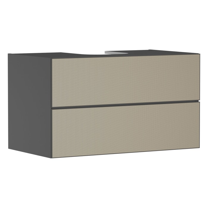 hansgrohe Xevolos E Waschtischunterschrank 98 x 55 cm mit 2 Schubkästen für Konsolen und Aufsatzwaschtisch