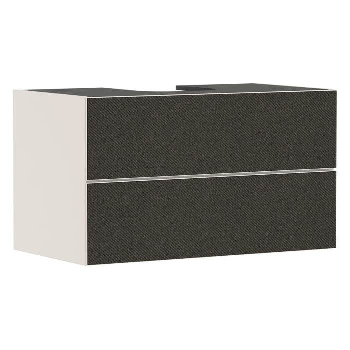 hansgrohe Xevolos E Waschtischunterschrank 98 x 55,5 cm mit 2 Schubkästen für Konsole mit Ausschnitt mittig für Aufsatzwaschtisch