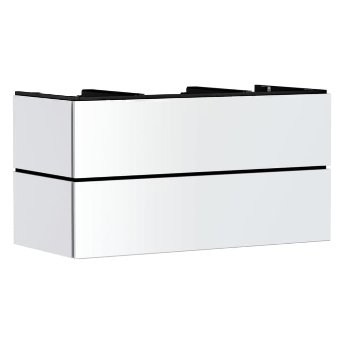 hansgrohe Xilesa E Waschtischunterschrank 118 cm mit 2 Auszügen für Konsole mit Ausschnitt mittig
