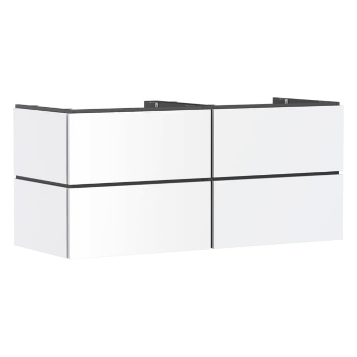 hansgrohe Xilesa E Waschtischunterschrank 137,5 cm mit 4 Auszügen und Push Open Funktion für Konsole mit Ausschnitt