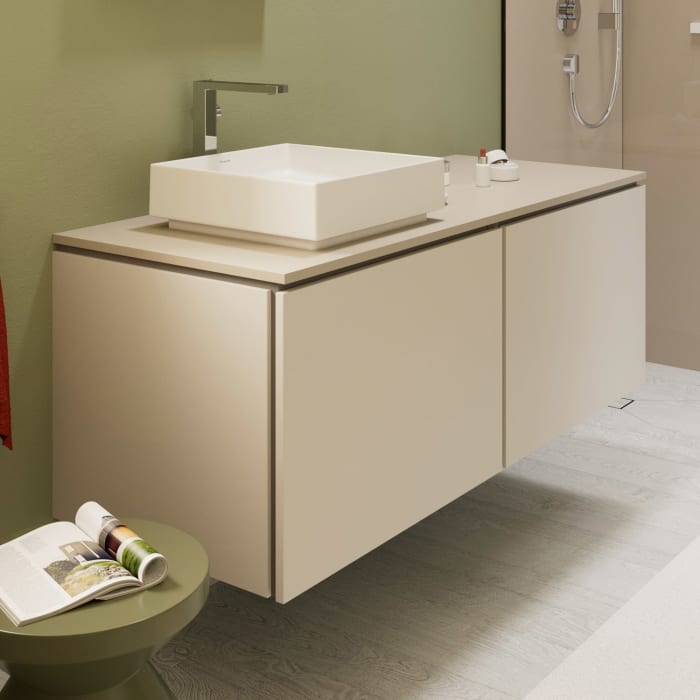 hansgrohe Xilesa E Waschtischunterschrank 137,5 cm mit 2 Auszügen für Konsole mit Ausschnitt