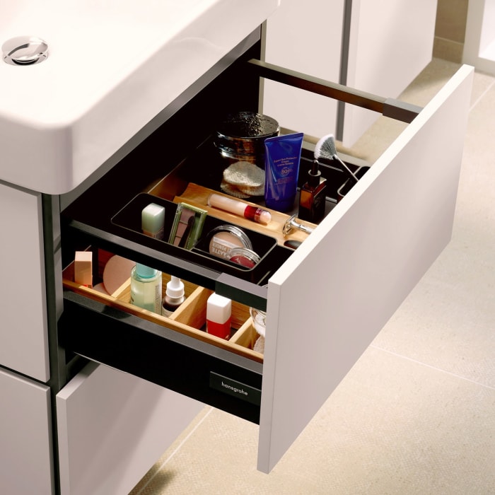 hansgrohe Xilesa E Waschtischunterschrank 58 cm mit 2 Auszügen und Push Open Funktion