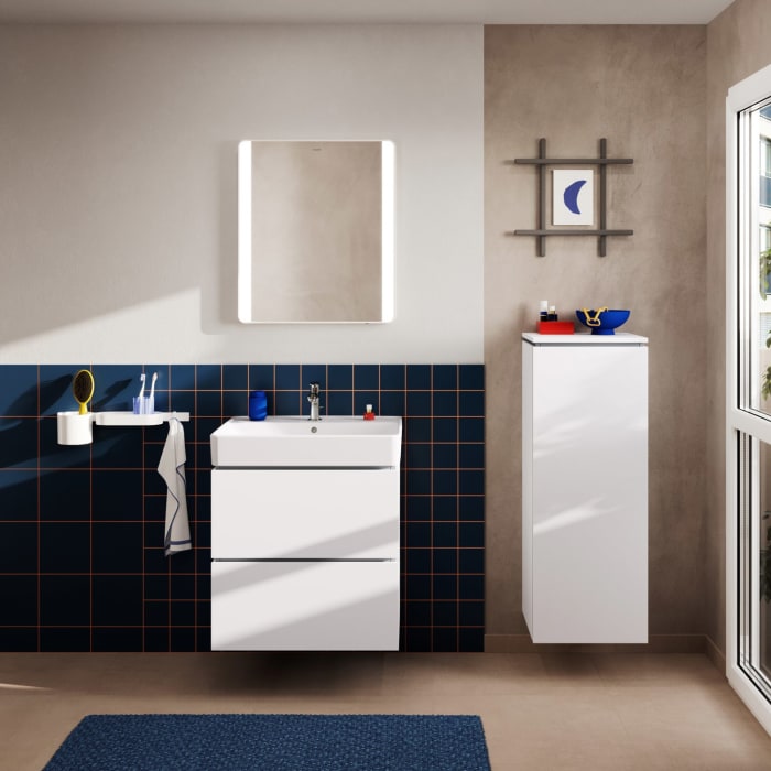 hansgrohe Xilesa E Waschtischunterschrank 63 cm mit 2 Auszügen und Push Open Funktion