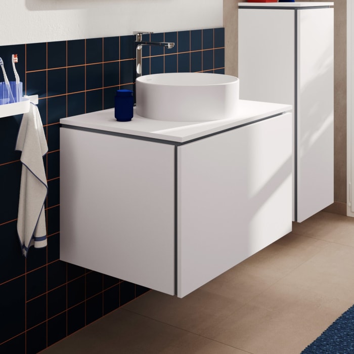 hansgrohe Xilesa E Waschtischunterschrank 78 cm mit 1 Auszug für Konsole mit Ausschnitt mittig
