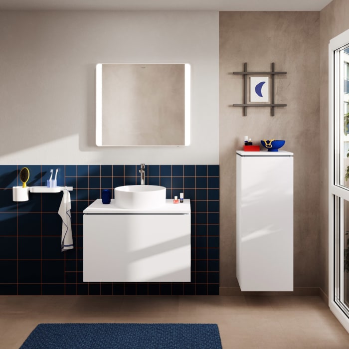 hansgrohe Xilesa E Waschtischunterschrank 78 cm mit 1 Auszug für Konsole mit Ausschnitt mittig