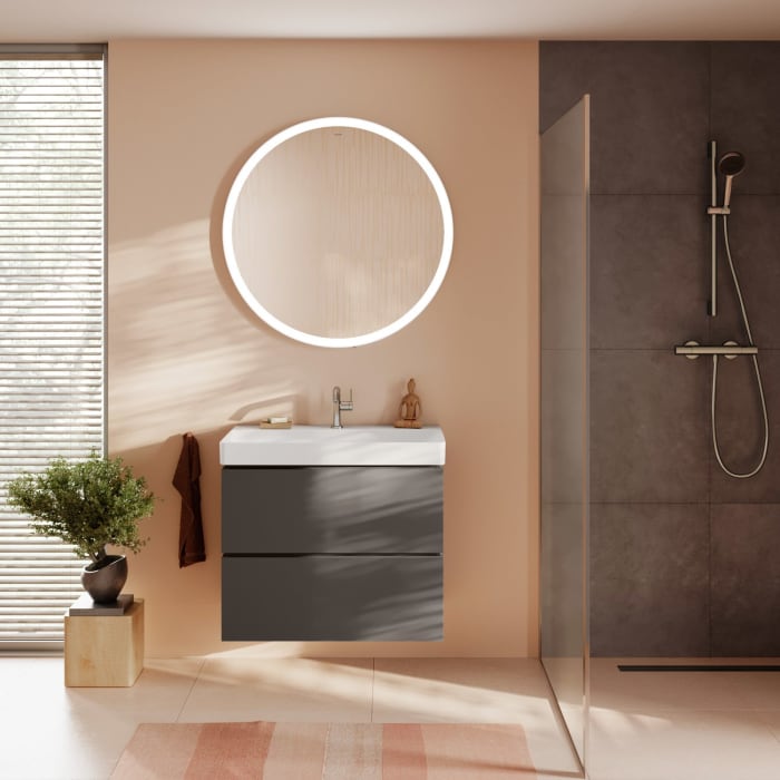 hansgrohe Xilesa E Waschtischunterschrank 78 cm mit 2 Auszügen und Push Open Funktion