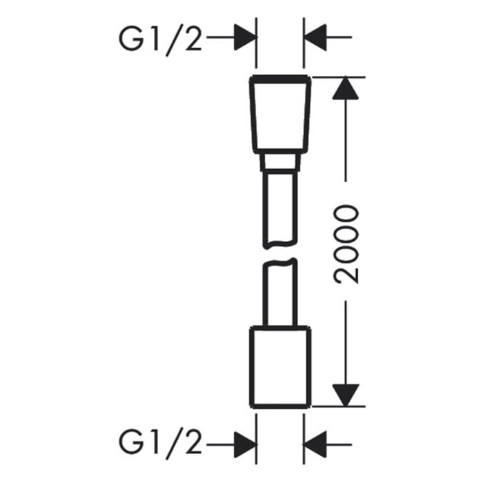 hansgrohe Designflex Textilbrauseschlauch 200 cm