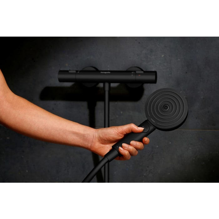 hansgrohe Pulsify Select S Brausesystem 105 3 Strahlarten Relaxation wassersparend, mit Ecostat Fine und Duschstange 65 cm