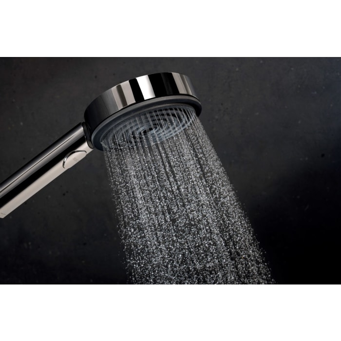 hansgrohe Pulsify Select S Brausesystem 105 3 Strahlarten Relaxation wassersparend, mit Ecostat Element und Duschstange 90 cm