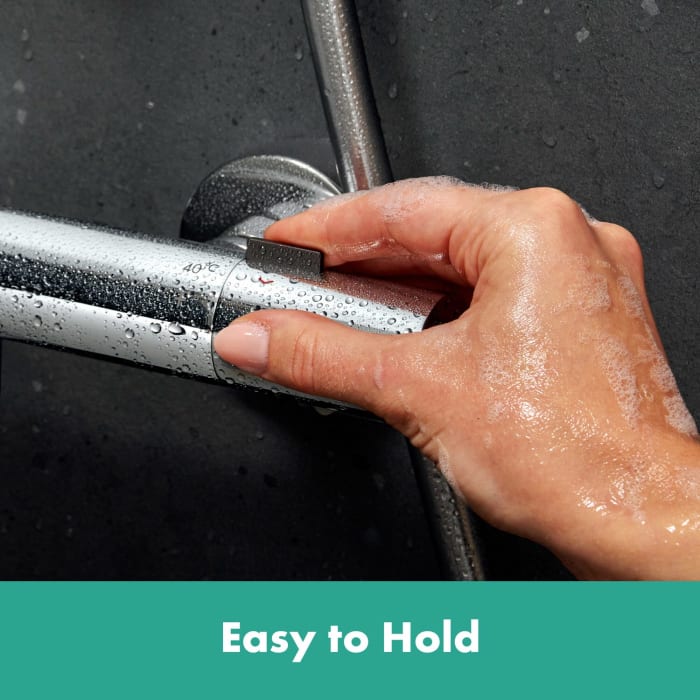 hansgrohe Pulsify Select S Brausesystem 105 3 Strahlarten Relaxation wassersparend, mit Ecostat Fine und Duschstange 90 cm