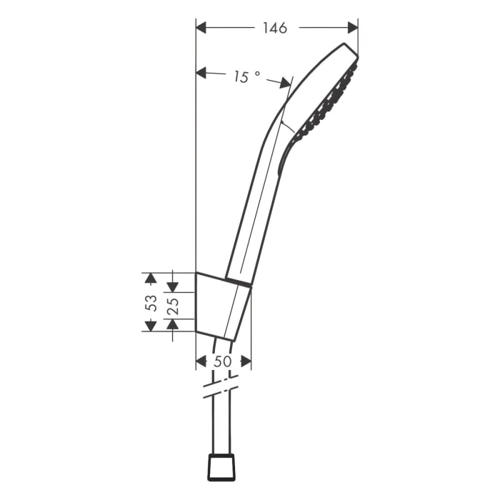 hansgrohe Croma Select E Brausehalterset 110 1jet EcoSmart mit Brauseschlauch 125 cm