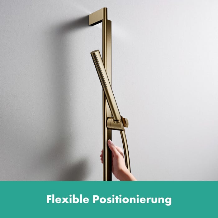 hansgrohe Unica S Puro Brausenstange 90 cm mit Easy Slide Duschkopfhalter und Duschschlauch 160 cm