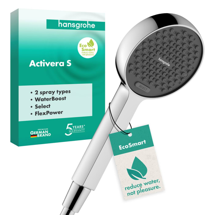 hansgrohe Activera Select S Handbrause 95 2 Strahlarten wassersparend mit Booster