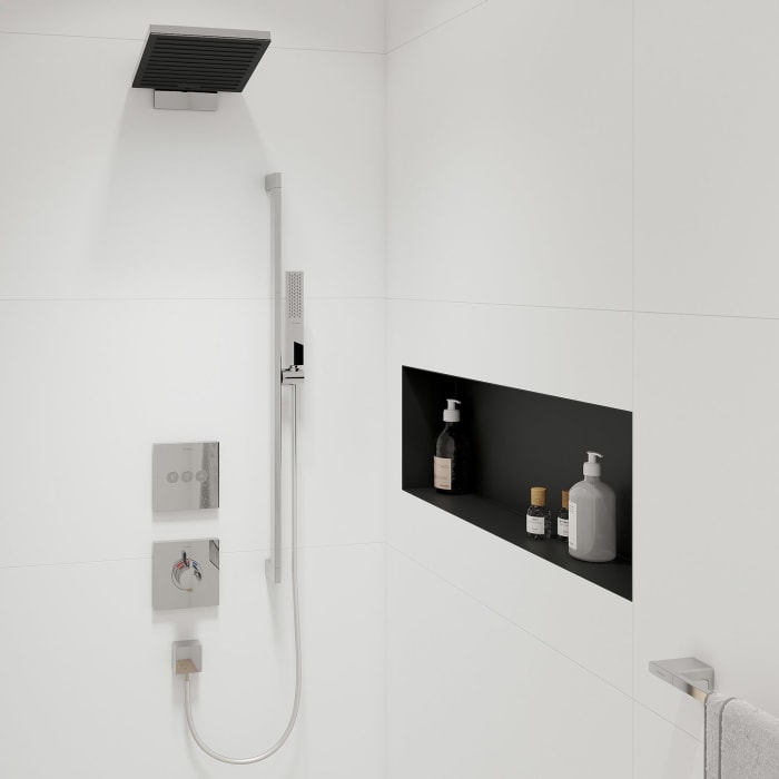 hansgrohe Pulsify E Kopfbrause 260 2 Strahlarten mit Wandanschluss, eckig