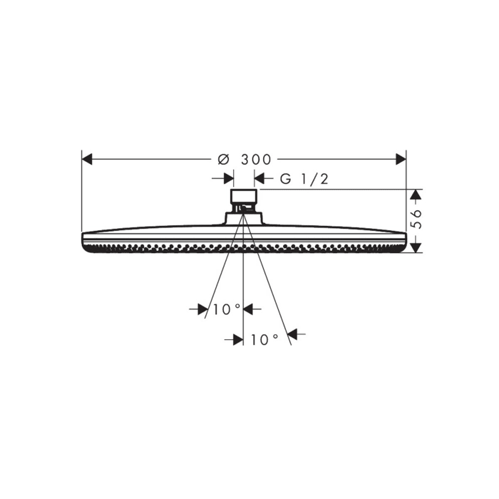 hansgrohe Raindance Alive S Kopfbrause 300 rund, 1 Strahlart