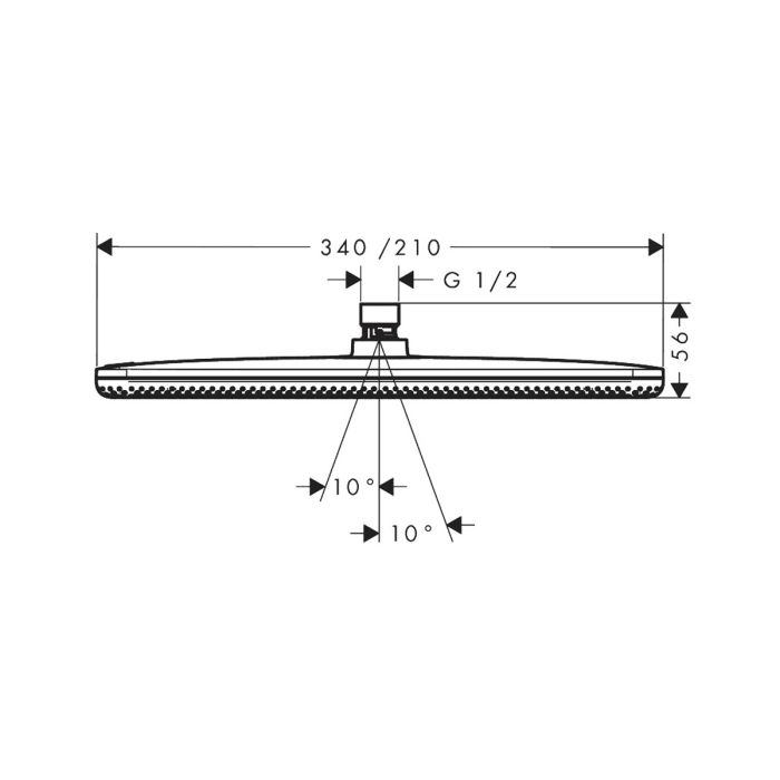 hansgrohe Raindance Alive Q Kopfbrause 210/340 softcube, 1 Strahlart wassersparend