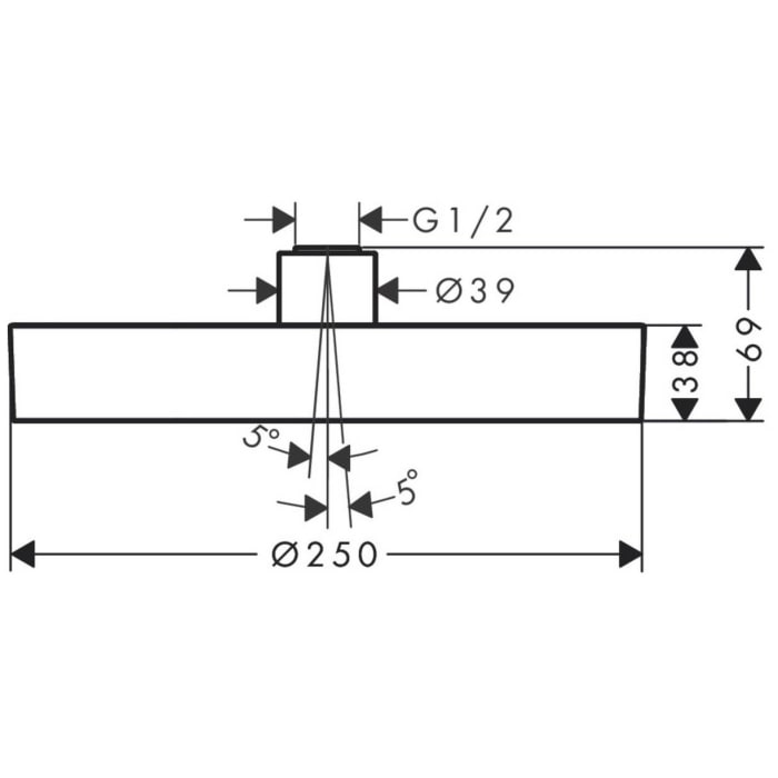 hansgrohe Rainfinity Kopfbrause 250 1jet EcoSmart
