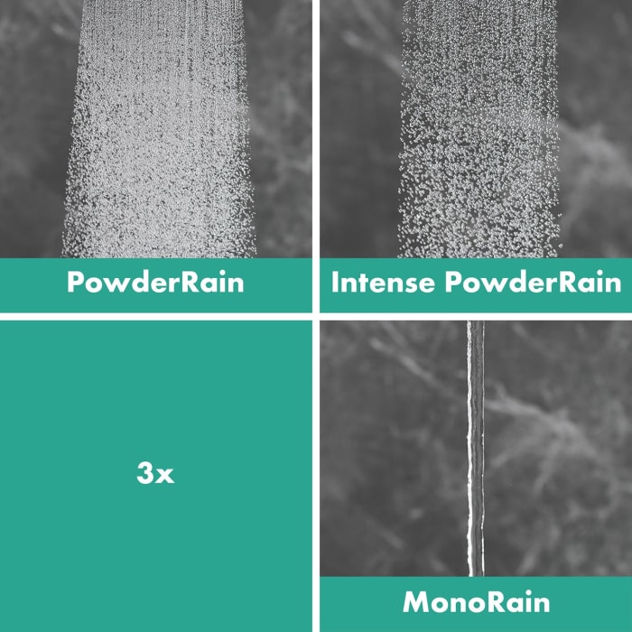 hansgrohe Rainfinity Duschset 130 3 Strahlarten mit Duschstange 90 cm