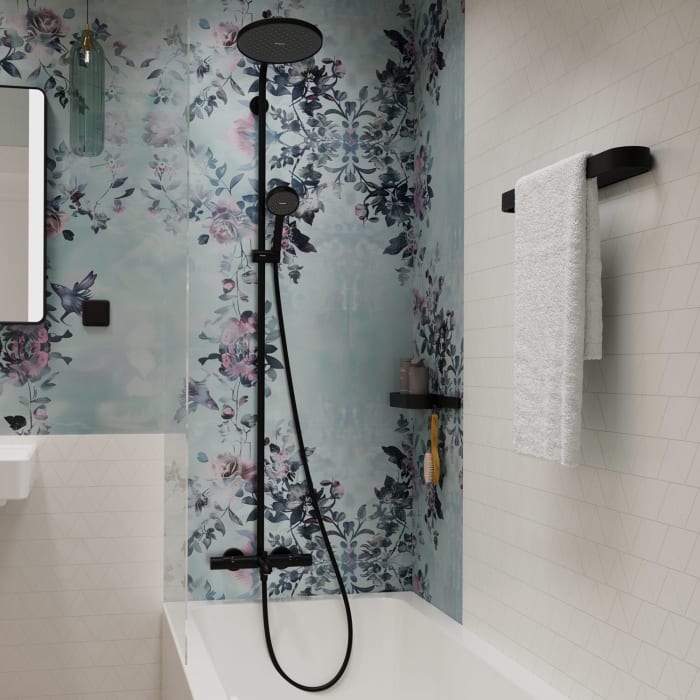 hansgrohe Activera S Duschsystem 240 1 Strahlart wassersparend mit Wannenthermostat Ecostat Fine