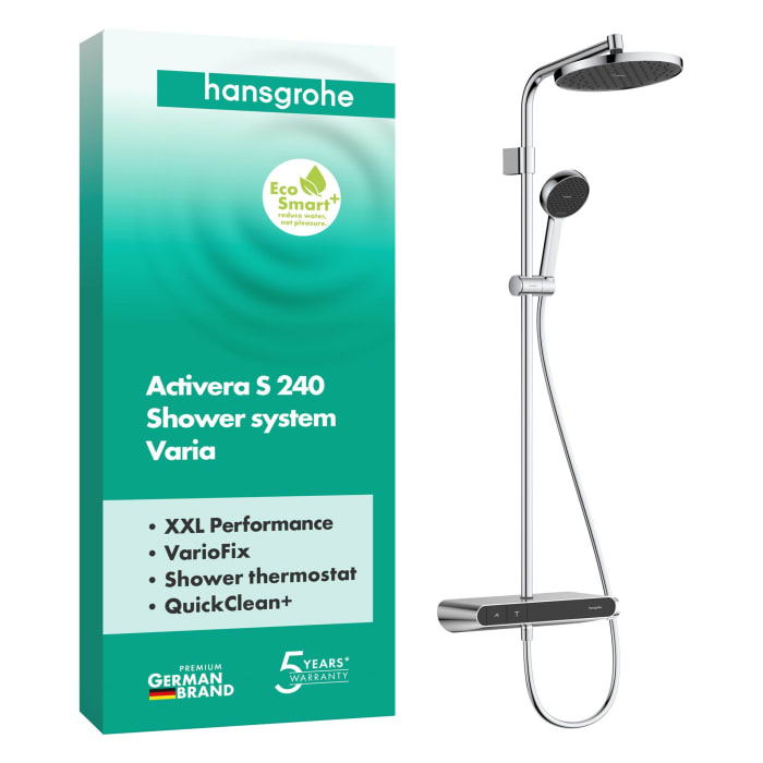 hansgrohe Activera S Duschsystem 240 1 Strahlart wassersparend+ mit ShowerTablet Select 360 Varia