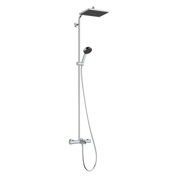 hansgrohe Activera Q Duschsystem 290/180 1 Strahlart wassersparend mit Wannenthermostat Ecostat Fine