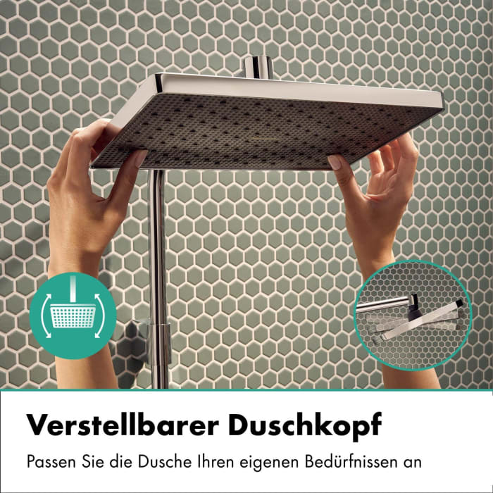 hansgrohe Activera Q Duschsystem 290/180 1 Strahlart wassersparend mit Einhebelmischer Varia