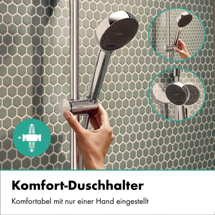 hansgrohe Activera Q Duschsystem 290/180 1 Strahlart wassersparend mit Wannenthermostat Ecostat Fine