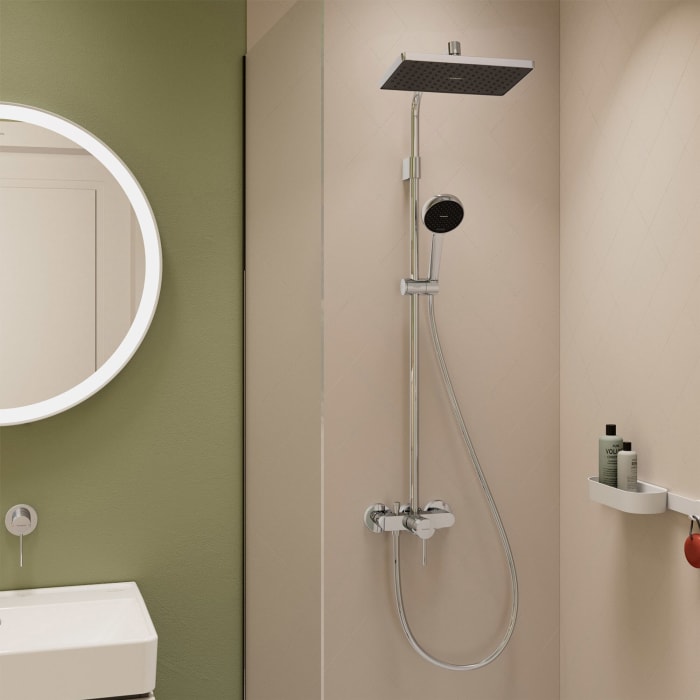 hansgrohe Activera Q Duschsystem 290/180 1 Strahlart wassersparend mit Einhebelmischer Varia
